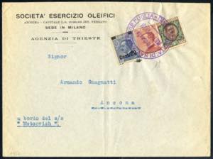 1926, Piroscafo Metcovich, lettera da ... 