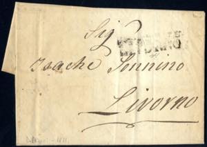 1831, lettera disinfettata del 22.10.1831 da ... 