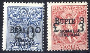 1924, Segnatasse per vaglia, serie 6 valori, ... 
