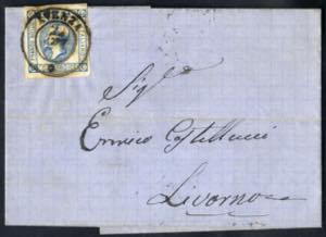 1863, lettera da Avenza il 23.10. per ... 