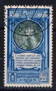 1932, Dante, 100 Lire posta aerea, usato ... 
