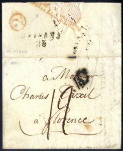 1813, Incoming Mail, lettera da Parigi ... 