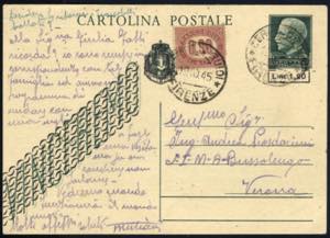 1945, cartolina postale VINCEREMOcon VE ... 