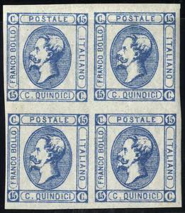 1863, 15 Cent. litografico, quartina, un ... 
