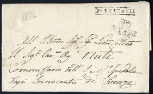 1822, lettera da PONTREMOLI in cartella per ... 