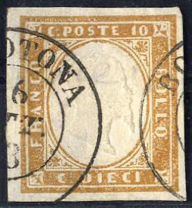 BOLOTONA d.c. su 10 c. bistro, francobollo ... 