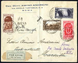 1934, lettera aerea da Roma il 30.4.34 per ... 