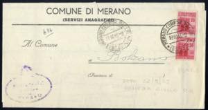 1945, lettera del 13.10.1945 dal Comune di ... 