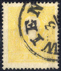 1859, 2 Kr. dunkelgelb, Type II, Befund ... 