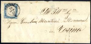 1857, lettera da Voltri il 10.4 per Torino ... 