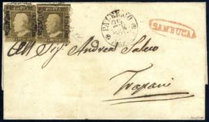 1859, lettera da Sambuca (ovale rosso, Punti ... 