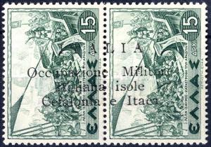 1941, Soprastampati, 15 + 15 D. verde, gomma ... 