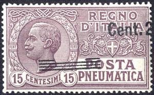 1924/25, 20 Cent. su 15 Cent. viola bruno ... 