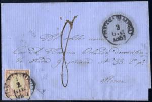 1861, Province Napoletane, 5 Gr. lilla su ... 
