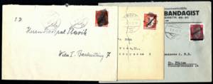 1945, 3 Briefe frankiert mit I. Wiener ... 
