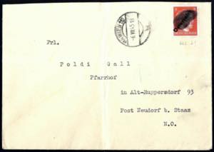 1945, Brief frankiert mit I. Wiener ... 
