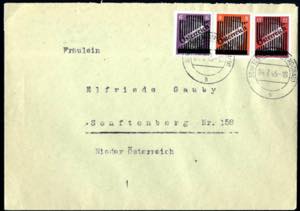 1945, 7 Belege aus Senftenberg, ein Brief ... 