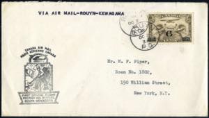 1934, Erstflug Rouyn - Kewagama, frankierter ... 