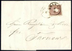 1858, 10 Kreuzer Brief aus Krakau frankiert ... 