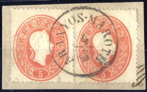 ARANYOS-MAROTH 1860 , 10 Kr. Briefstück ... 