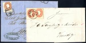 Triest 1860, zwei Briefe aus Triest, einer ... 