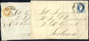 1863/67, zwei Briefvorderseiten je nach ... 