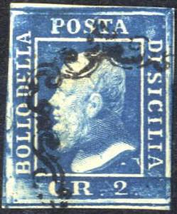 1859, 2 gr. azzurro I tavola ritocco 92, ... 