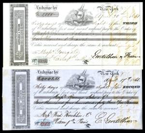 1860/61, zwei Zahlungsaufforderungen von New ... 