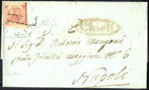 1858, lettera da Chieti per Napoli ... 