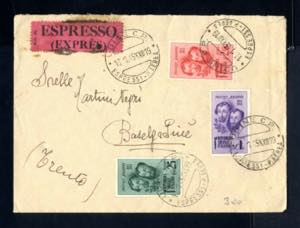 1945, lettera espresso da Udine il 13.1 per ... 