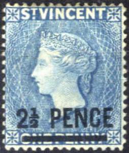 1885/97, Königin Viktoria, 2½ d auf 1 P ... 