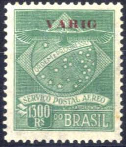 1927, Varig, Aufdruck karmin 9½ mm lang auf ... 