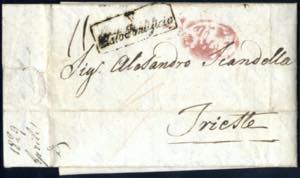 1829, lettera da Napoli per lo Stato ... 