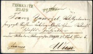 Tysmenitz  1850, Brief aus Tysmenitz ... 