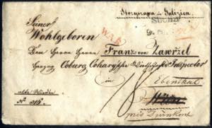 Sucha  1853, Brief aus Strzyozawa mit ... 