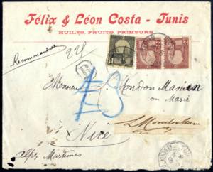 1906/53, 6 Briefe aus Tunis (wovon 4 per ... 