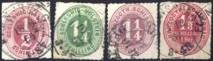 1865/67, Ziffer im Oval, ½, 1¼, 1¼, 1 ... 