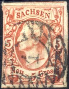 1856/63, Johann I, 5 Ngr, gestempelt, Mi. 12