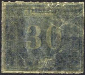 1866, Innendienst, 30 Sgr grünblau, ... 