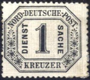 1870, Dienstmarke, 1 Kr schwarz auf ... 