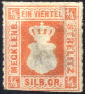 1864, Stierkopf im Rechteck, ¼ Sgr orange ... 