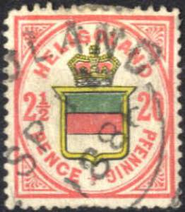 1876/90, Wappen, 2½ F / 20 Pf gezähnt und ... 