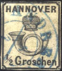 1860/62, Posthorn, ½ Gr schwarz, ... 