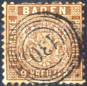 1862/63, Wappen mit liniertem Hintergrund, 9 ... 