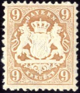 1873, 9 Kr. braunorange, Wz. 1x (enge ... 