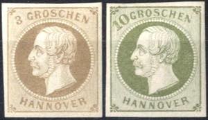 1861, König Georg V., 3 Gr. ockerbraun und ... 