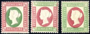 1873, 1/4 S. dunkelrotkarmin/graugrün, 3/4 ... 