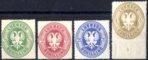 1863, Wappen auf farbigem Grund 1/2 S. ... 