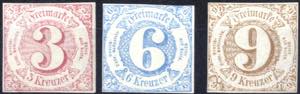 1862, 3. Ausgabe, 1/4 Sgr. schwarz, 1/3 Sgr. ... 