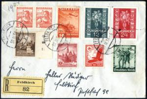 1938, eingeschriebener Brief aus Feldkirch ... 